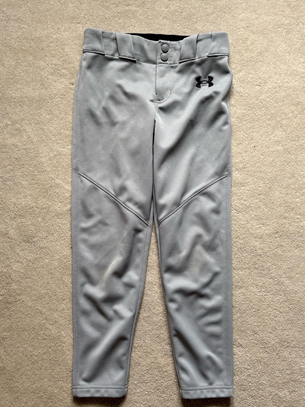 Youth Under Armour Gray baseball Pants with Logo